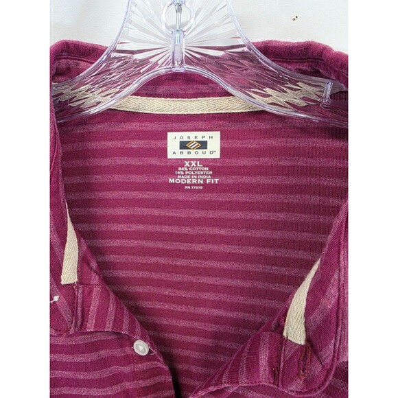 Joseph Abboud Shirt Mens XXL Button Up Striped Short Sleeve - Picture 2 of 6